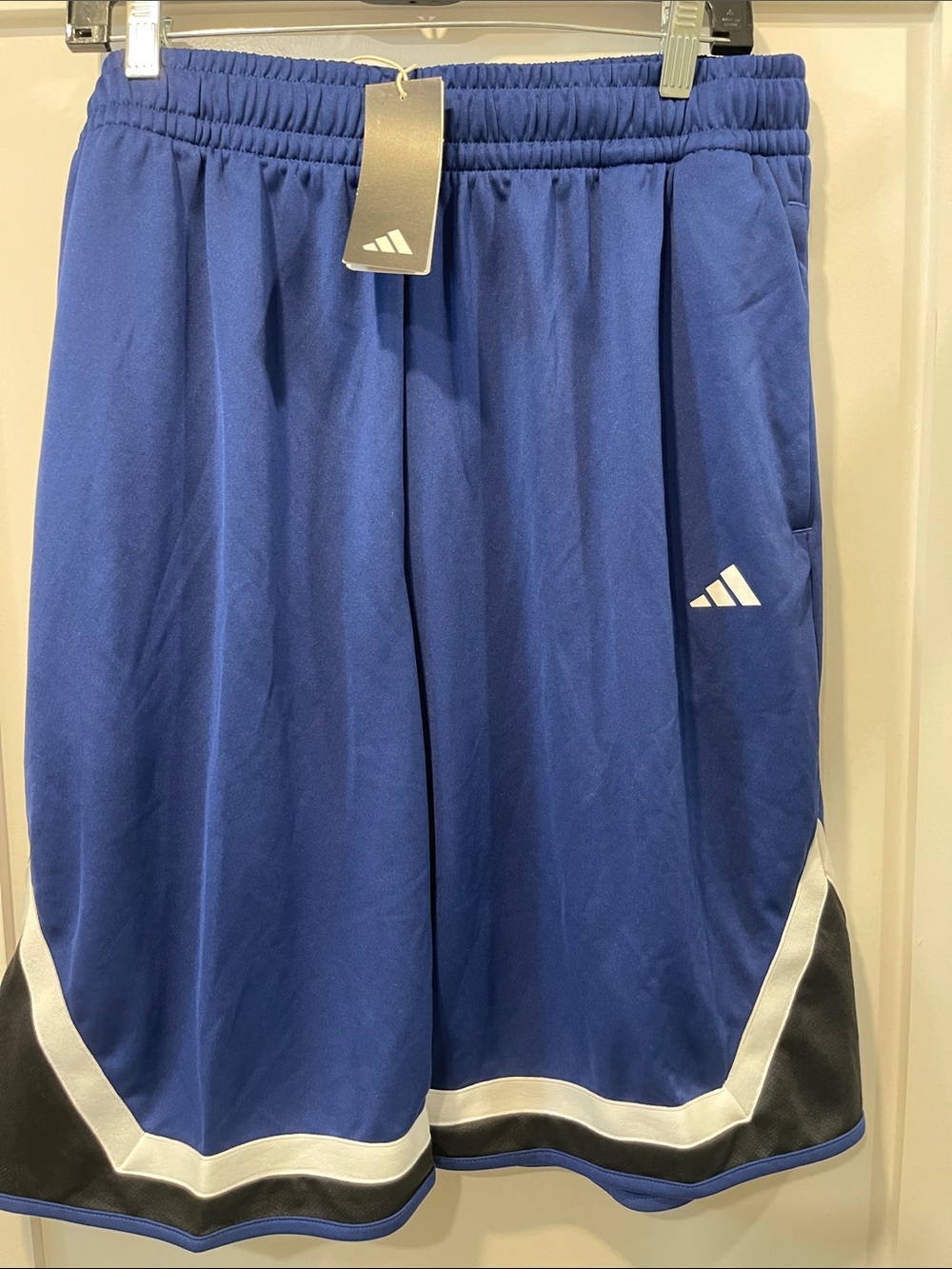adidas Royal Blue Athletic Shorts with White Trim